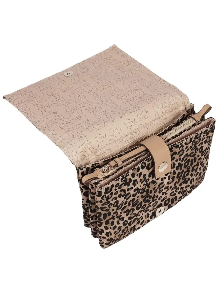 Сумка-мессенджер с леопардовым принтом Bling Logo Leopard True Religion — изображение 6 из 9, черный