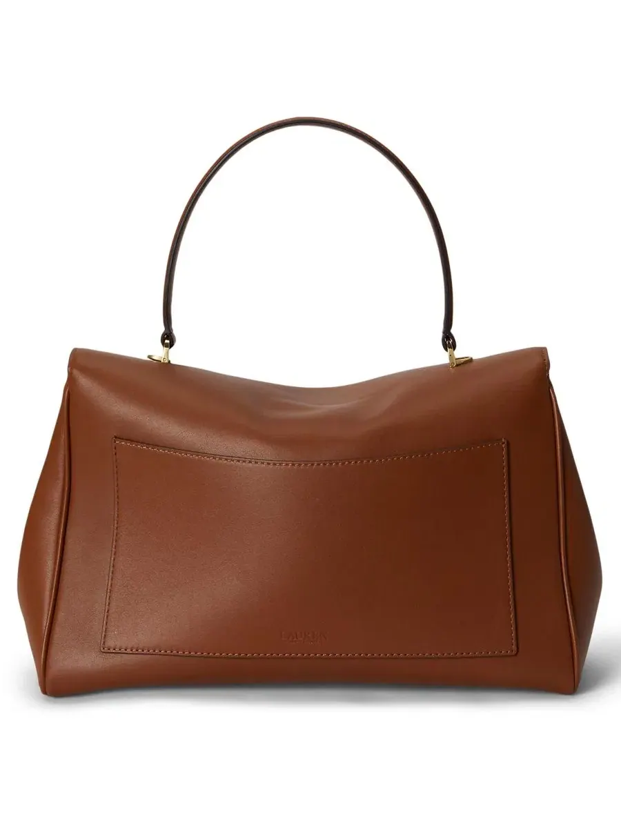 Сумка-седло из мягкой кожи среднего размера Farrah Soft Leather Medium Satchel Handbag Lauren Ralph — изображение 2 из 7