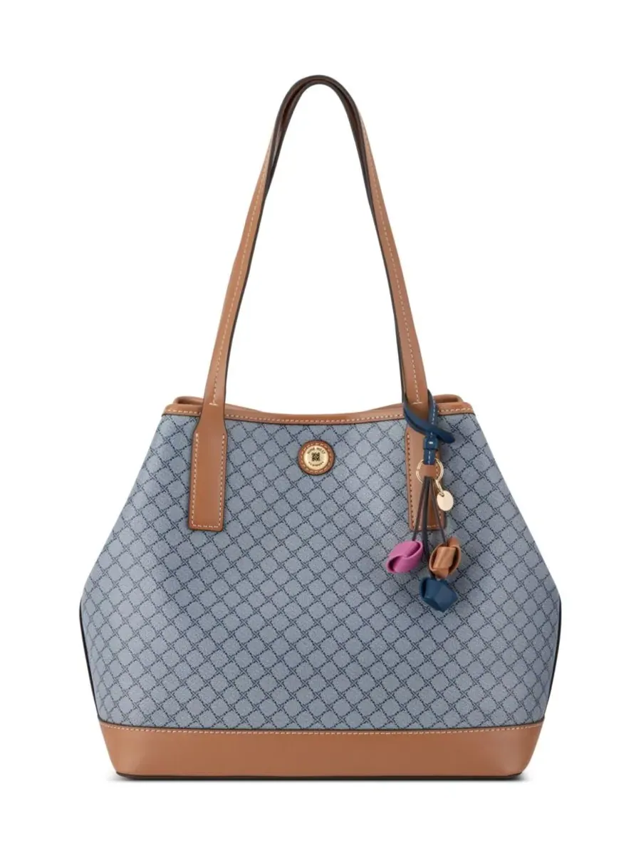 Женская сумка-тоут Talley 2 в 1 Nine West, Chambray Logo Brandy — изображение 2 из 8