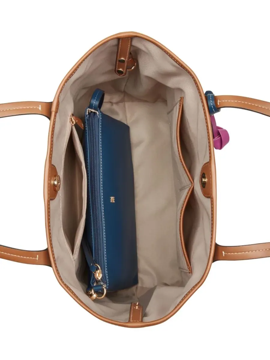 Женская сумка-тоут Talley 2 в 1 Nine West, Chambray Logo Brandy — изображение 7 из 8