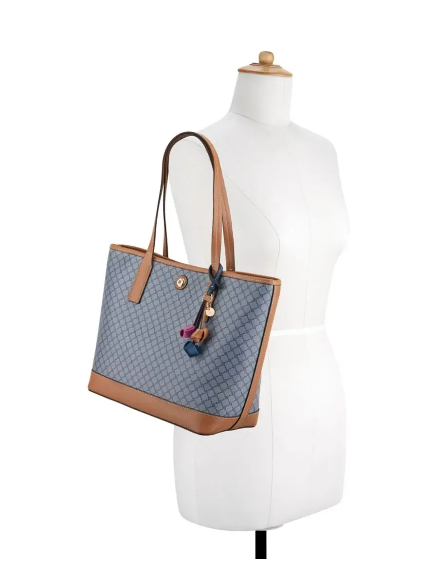 Женская сумка-тоут Talley 2 в 1 Nine West, Chambray Logo Brandy — изображение 8 из 8