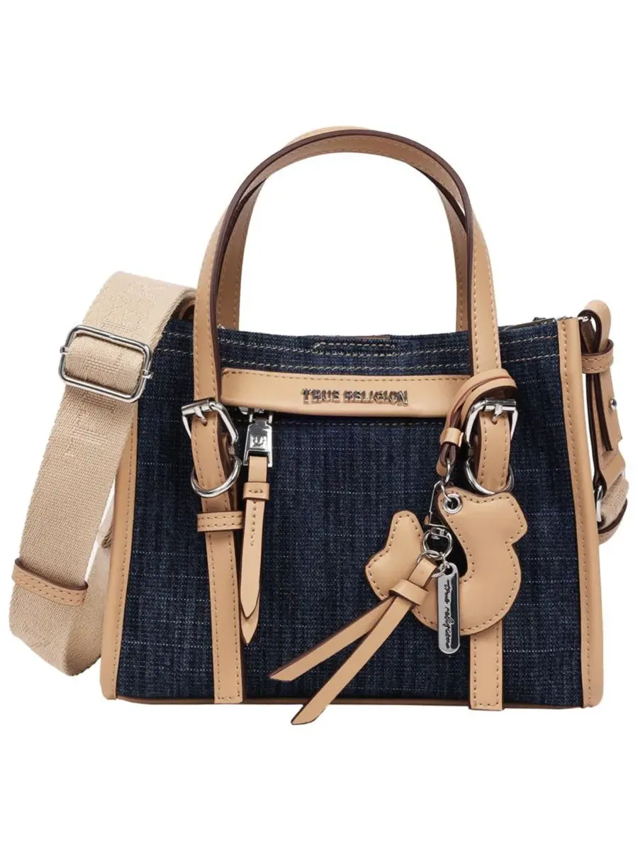 Мини-сумка-подвеска True Religion — изображение 1 из 6, темный джинсовый синий