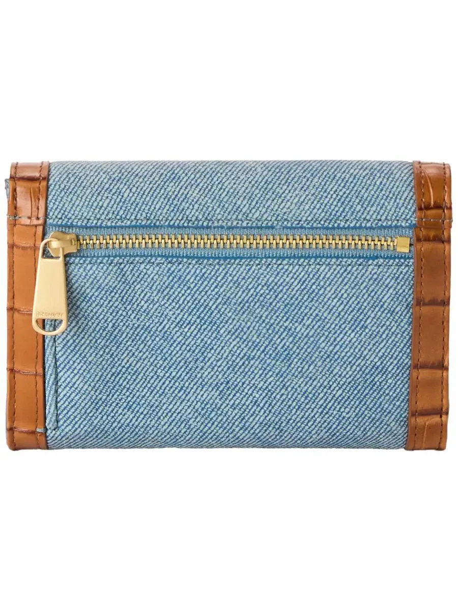 Мини-кошелек Kerra Denim Brahmin, деним — изображение 2 из 4, джинсовый синий