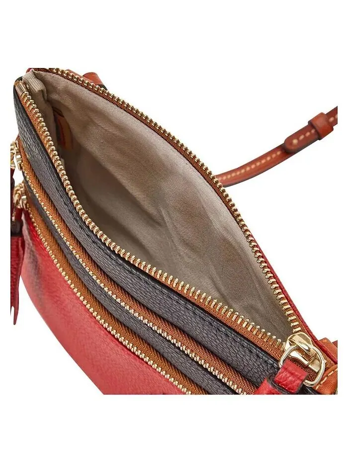 Женская сумка через плечо St. Louis Cardinals Infield с тройной молнией Dooney & Bourke — изображение 3 из 4, красный