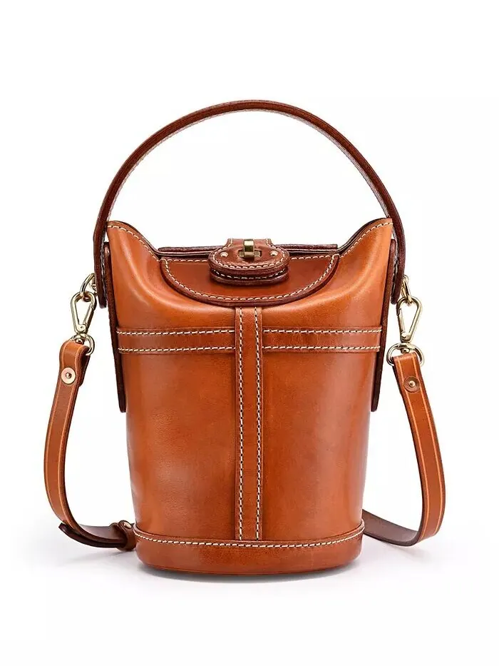 Сумка-ведро через плечо Begonia Vintage OLD TREND — изображение 1 из 14, коричневый
