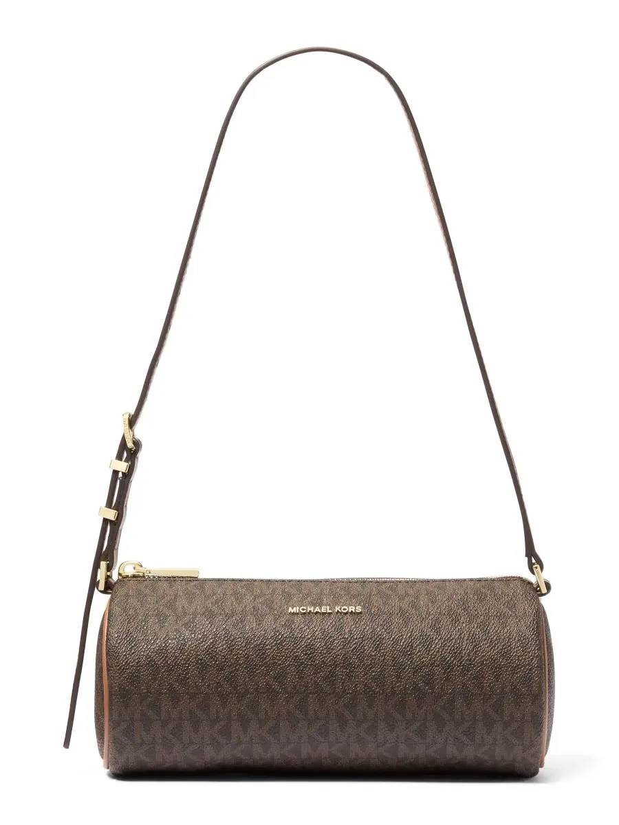 Сумка женская малая клатч Michael Kors Izzy Barrel Pouchette Acorn — изображение 1 из 3, коричневый