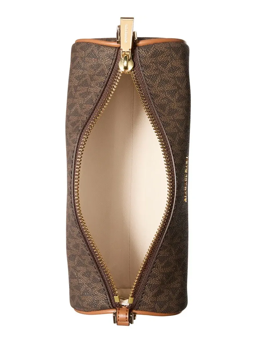 Сумка женская малая клатч Michael Kors Izzy Barrel Pouchette Acorn — изображение 2 из 3, коричневый
