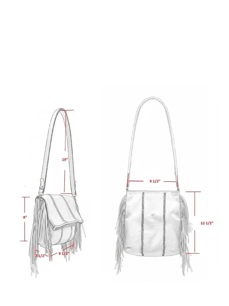 Сумка-мессенджер с бахромой, из натуральной кожи, Medium Fringe Leather Crossbody Messenger Carlos — изображение 2 из 11