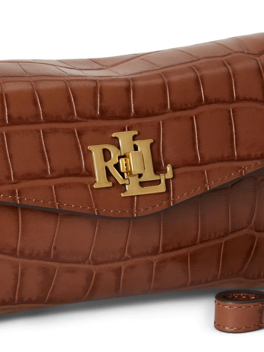 Мини-сумка через плечо с тиснением Lauren Ralph Lauren — изображение 7 из 7, бежевый
