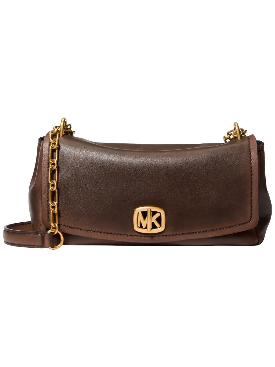 Сумка женская малая кросс-боди 100% натуральная кожа Michael Kors MICHAEL Bryant — изображение 1 из 4, шоколад