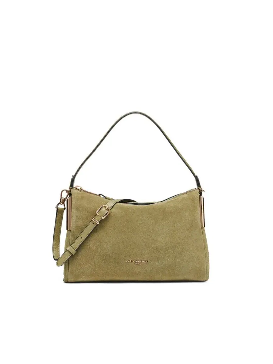 Сумка-хобо из кожи Valerie Large Suede KARL LAGERFELD PARIS