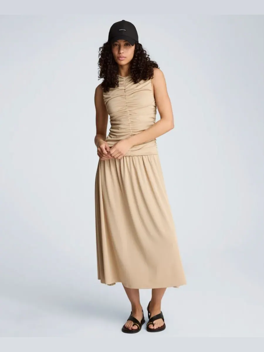 Женское миди-платье А-силуэта с драпировкой Kenneth Cole — изображение 10 из 10, черный