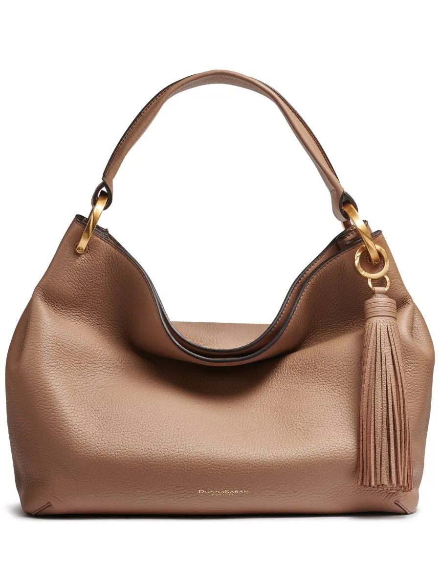 Кожаная наплечная сумка Glenwood с кисточкой Donna Karan New York — изображение 1 из 5, тосты с миндалем