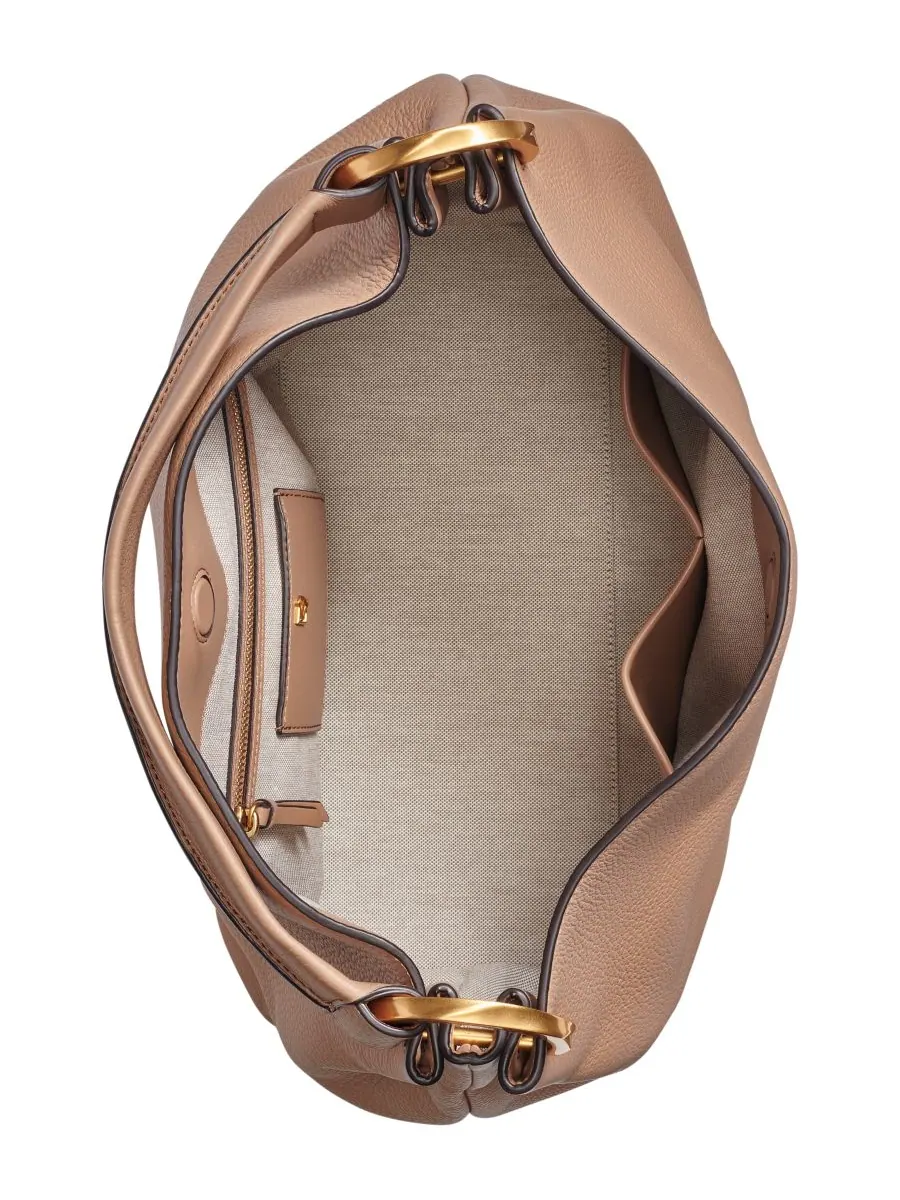 Кожаная наплечная сумка Glenwood с кисточкой Donna Karan New York — изображение 3 из 5, тосты с миндалем