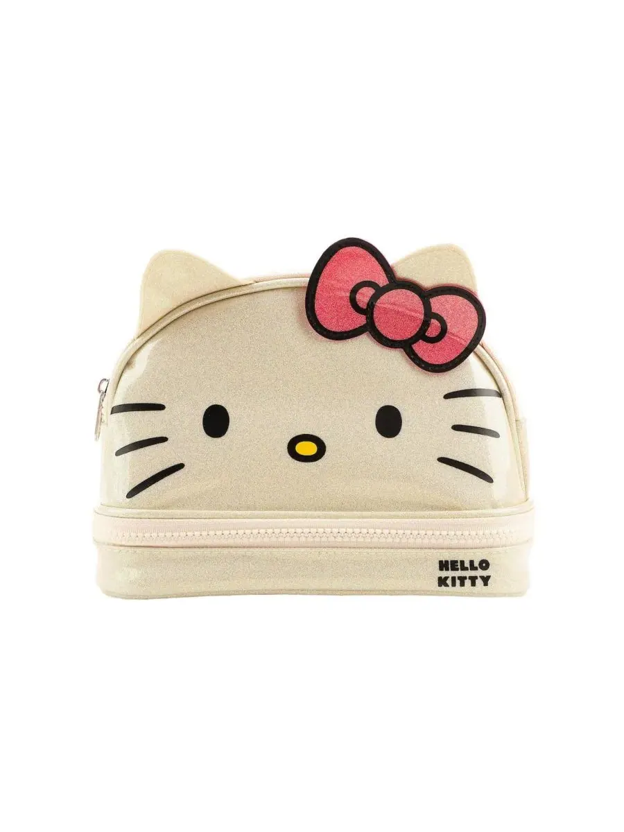 Hello Kitty Косметичка Character Face White Glitter 6" (15 см) — изображение 2 из 7, белый
