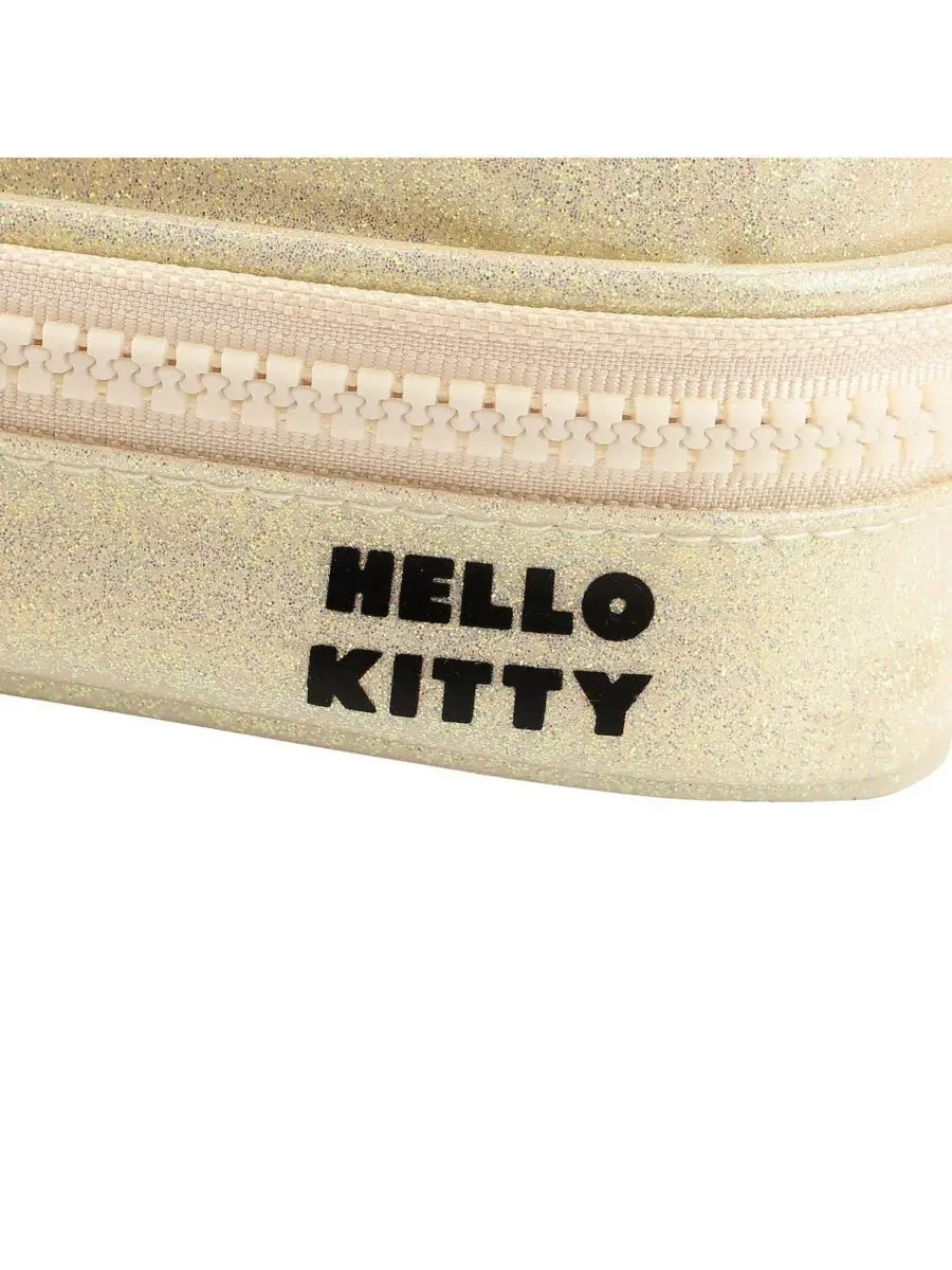 Hello Kitty Косметичка Character Face White Glitter 6" (15 см) — изображение 6 из 7, белый