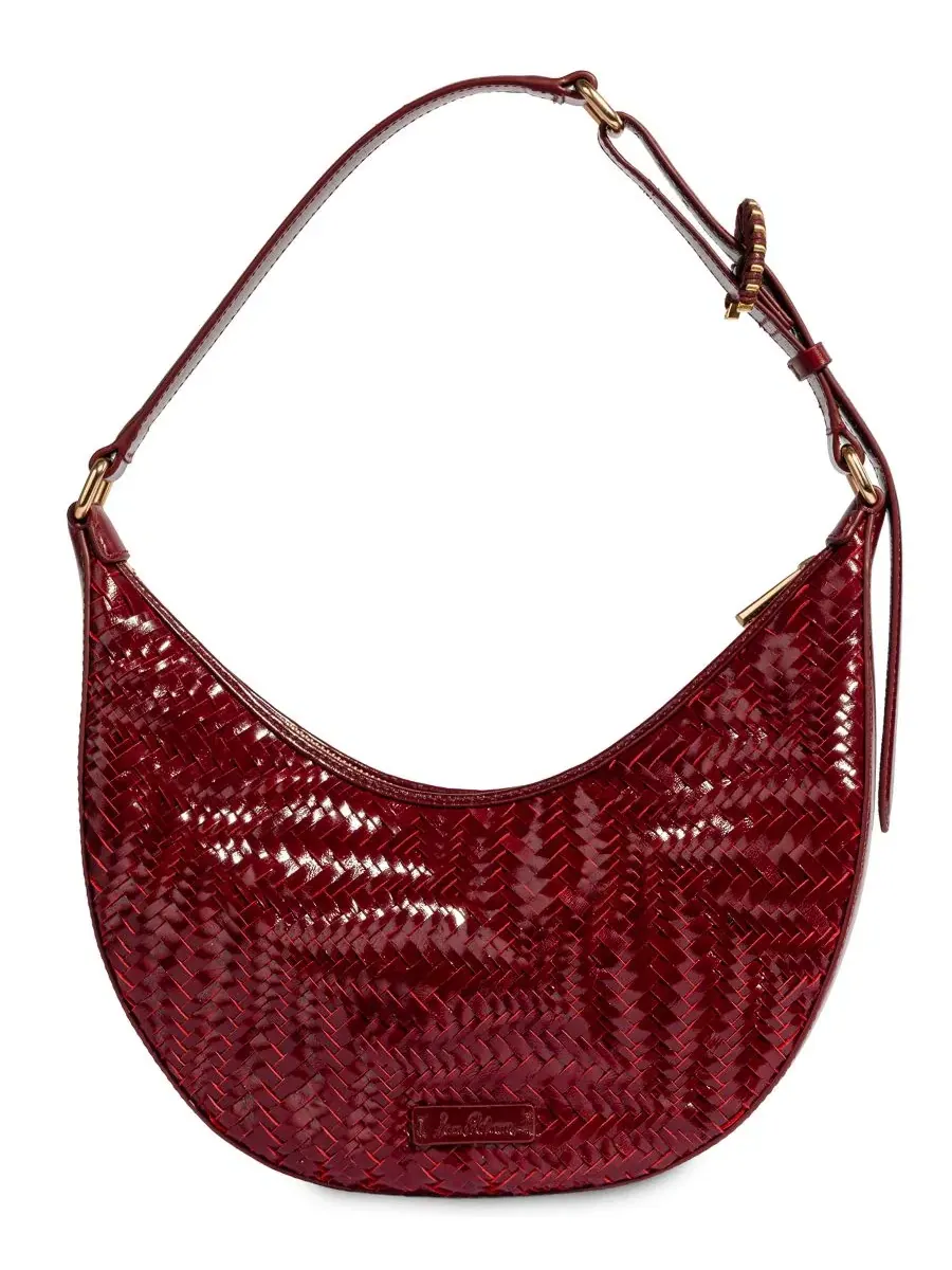 Сумочка через плечо Charli Woven Crescent Small Shoulder Sam Edelman — изображение 2 из 6, красный