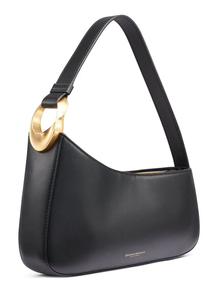 Небольшая сумка через плечо с магнитной застежкой Jersey Small Shoulder Handbag Donna Karan New York — изображение 3 из 6