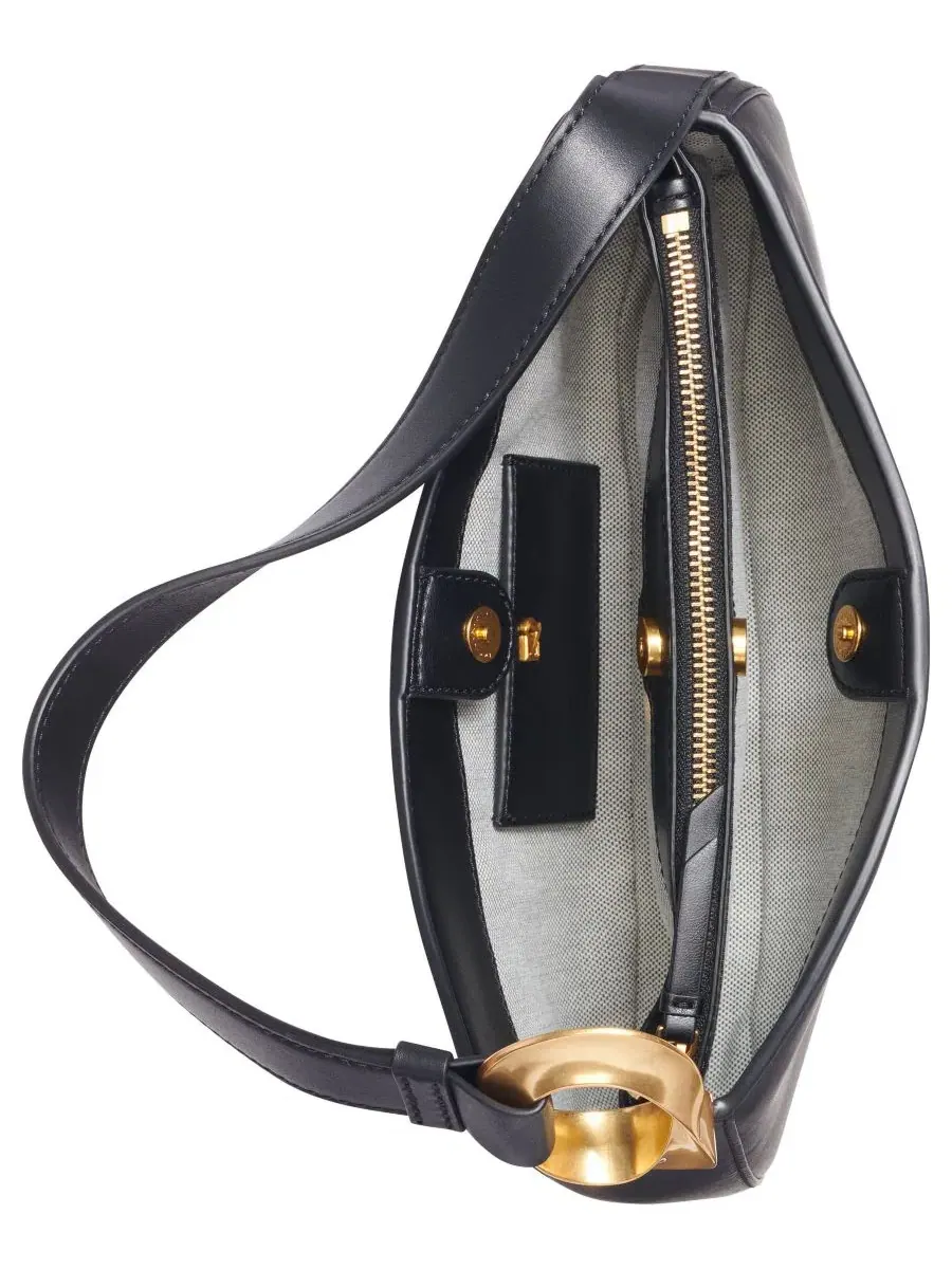 Небольшая сумка через плечо с магнитной застежкой Jersey Small Shoulder Handbag Donna Karan New York — изображение 4 из 6