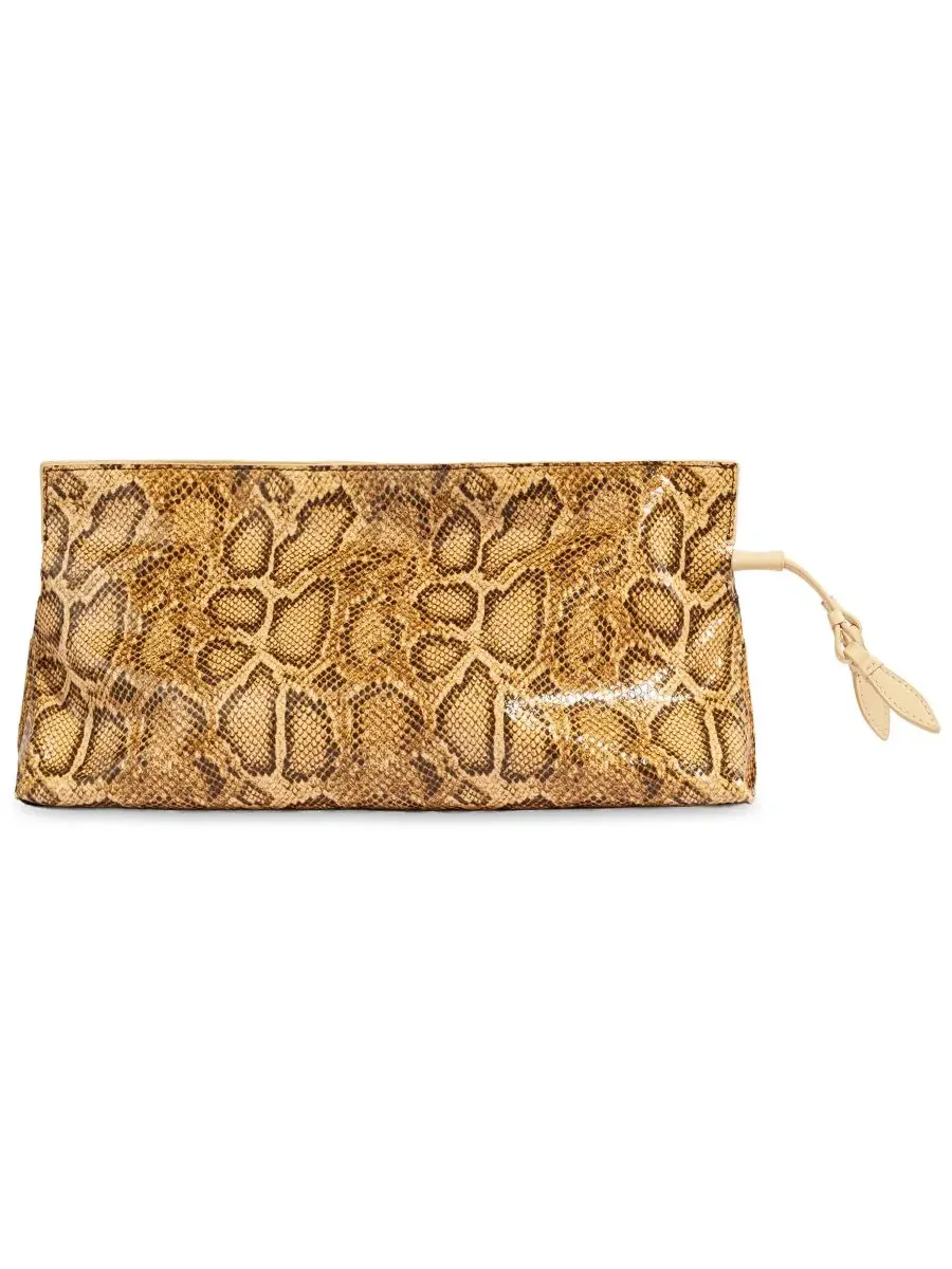 Клатч-сумка Poppy Oversized Medium Leather Clutch Handbag Sam Edelman — изображение 1 из 7, светлый бежевый