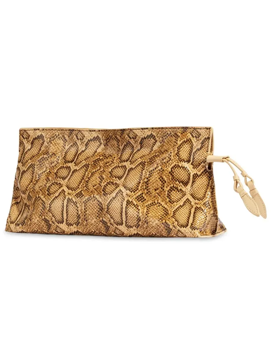 Клатч-сумка Poppy Oversized Medium Leather Clutch Handbag Sam Edelman — изображение 2 из 7, светлый бежевый