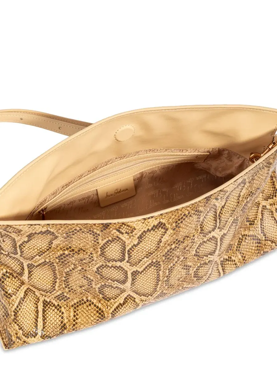 Клатч-сумка Poppy Oversized Medium Leather Clutch Handbag Sam Edelman — изображение 4 из 7, светлый бежевый