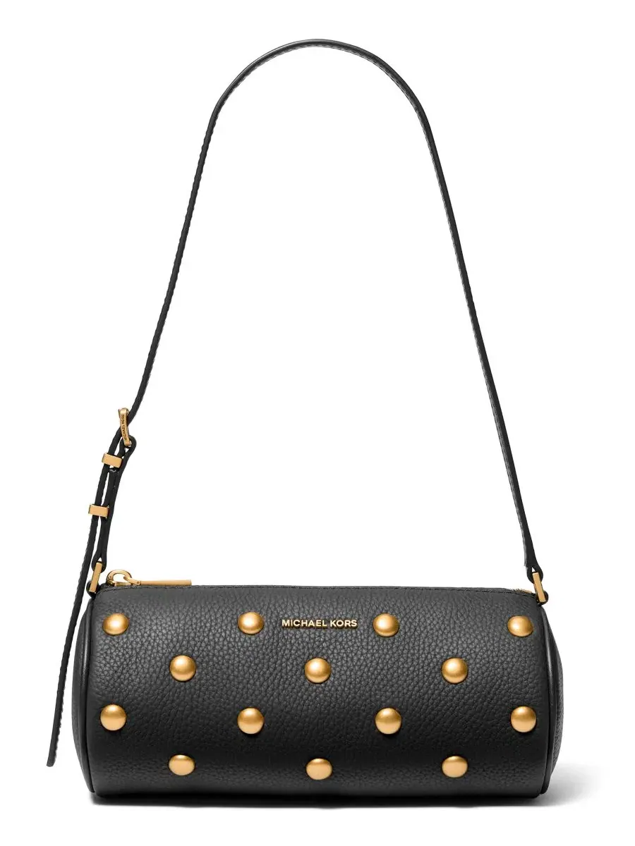 Сумка малая 100% кожа Michael Kors Izzy Leather Barrel Pouchette — изображение 1 из 3, черный