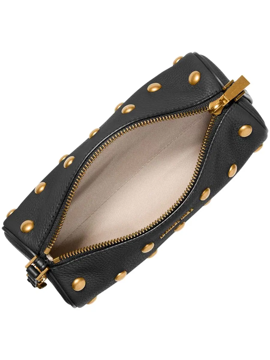 Сумка малая 100% кожа Michael Kors Izzy Leather Barrel Pouchette — изображение 2 из 3, черный