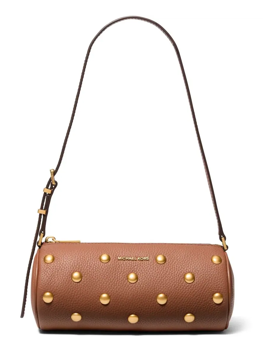 Сумка 100% кожа Michael Kors Izzy Small Leather Barrel Pouchette — изображение 1 из 3, коричневый