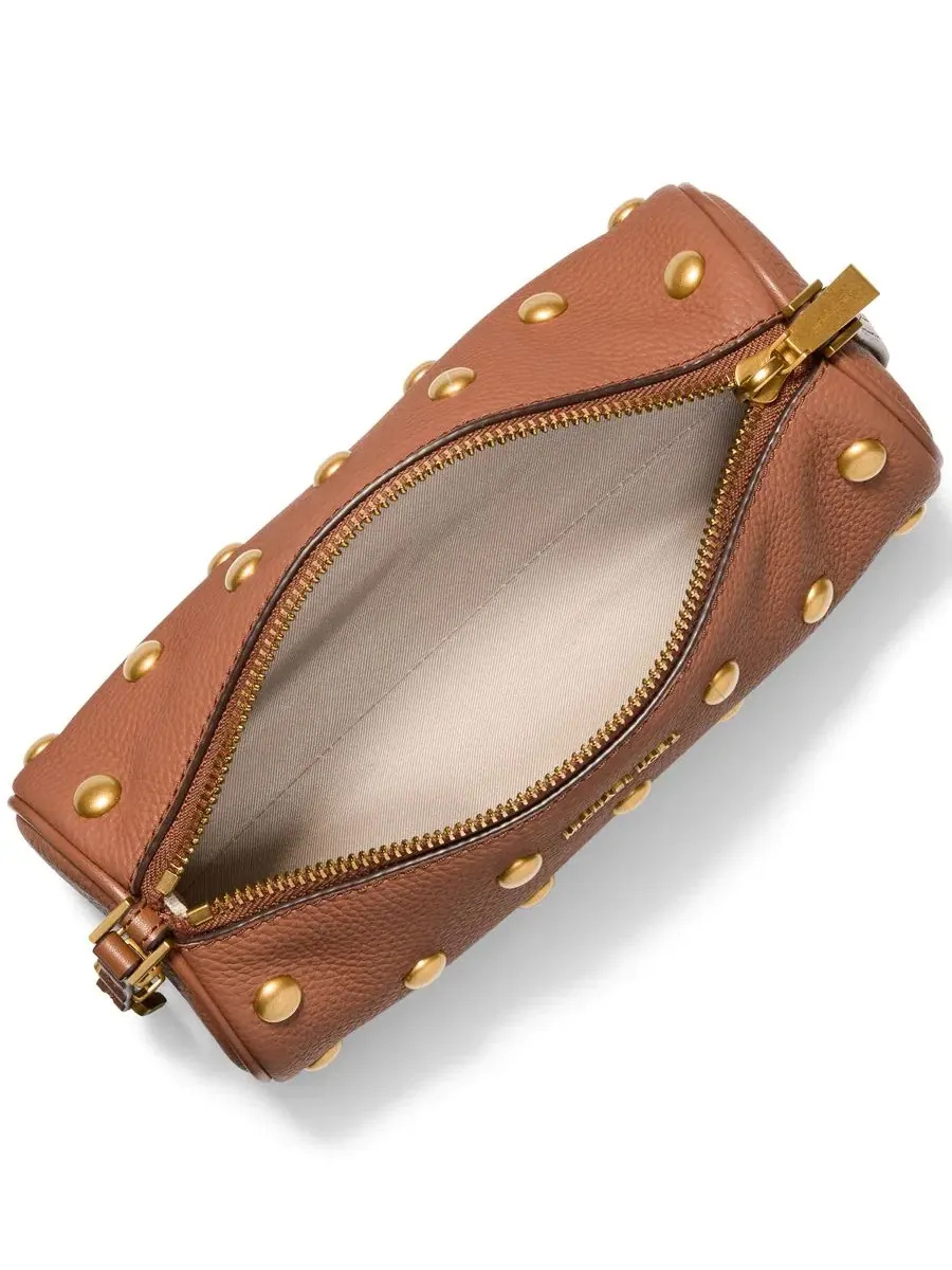 Сумка 100% кожа Michael Kors Izzy Small Leather Barrel Pouchette — изображение 2 из 3, коричневый