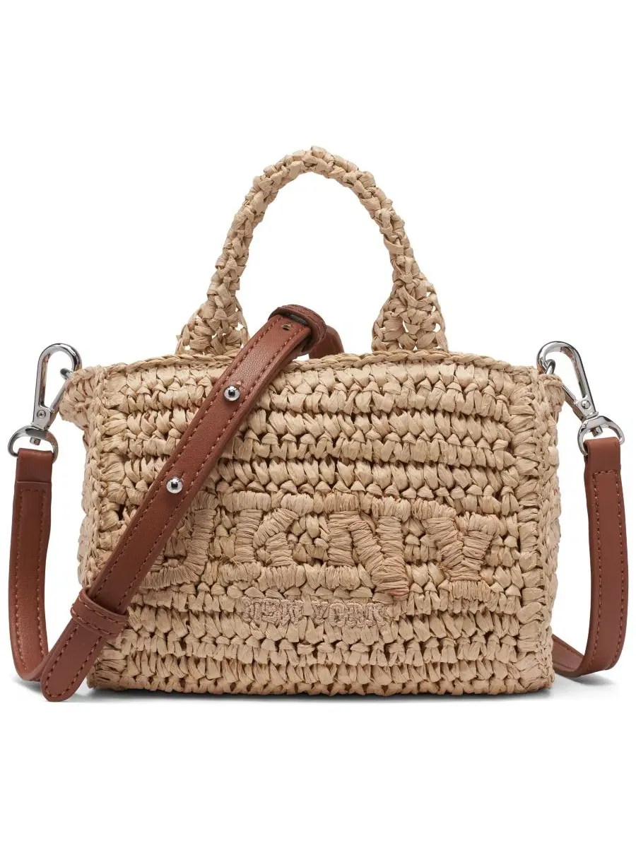 Мини-сумка через плечо Hadlee Mini Woven Crossbody Bag DKNY, Natural Saddle