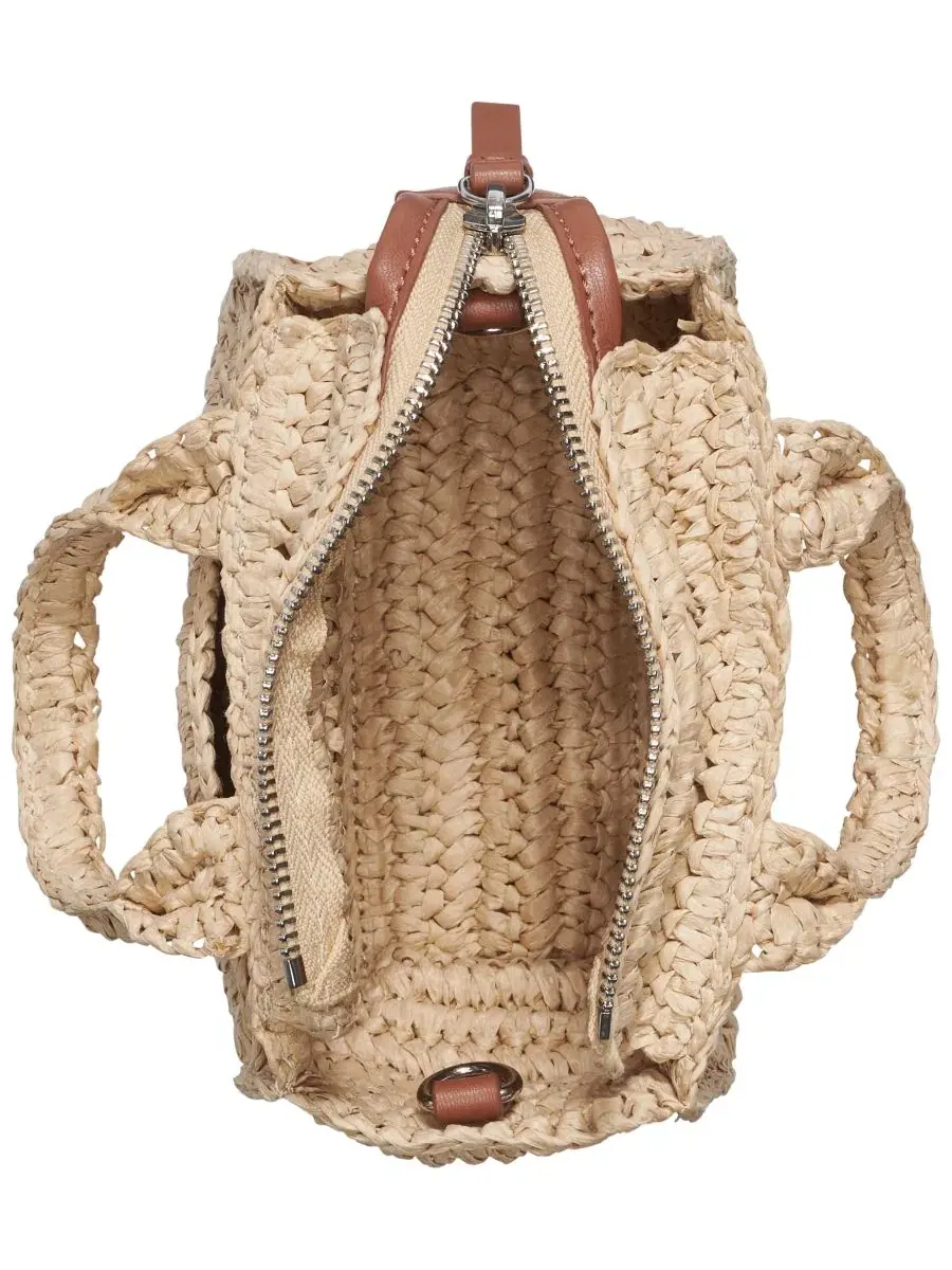 Мини-сумка через плечо Hadlee Mini Woven Crossbody Bag DKNY, Natural Saddle — изображение 4 из 6
