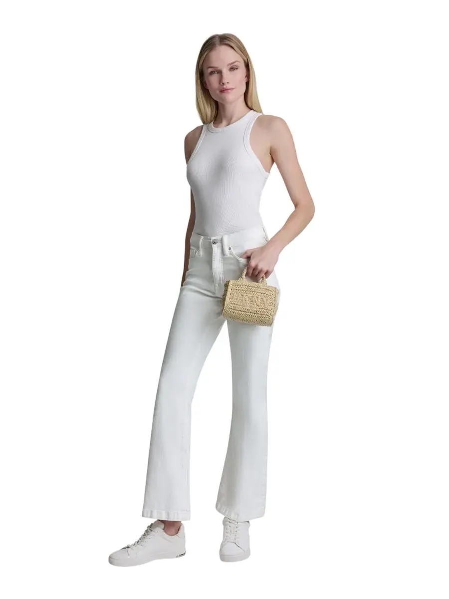 Мини-сумка через плечо Hadlee Mini Woven Crossbody Bag DKNY, Natural Saddle — изображение 5 из 6