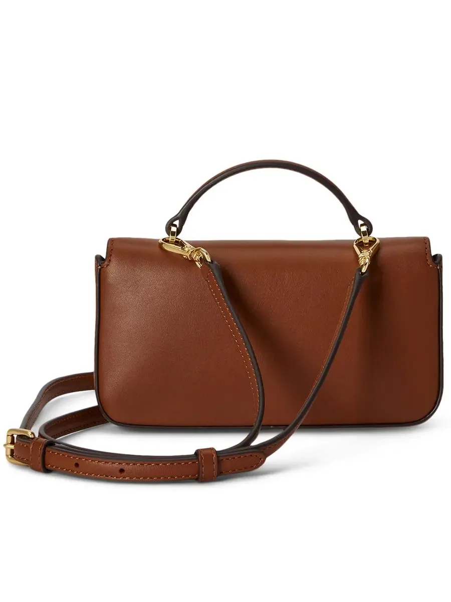Сумка через плечо Marcy Small Smooth Leather Crossbody Handbag Lauren Ralph Lauren — изображение 4 из 8, бежевый