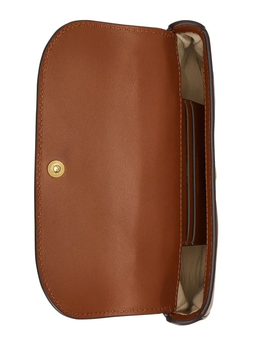 Сумка через плечо Marcy Small Smooth Leather Crossbody Handbag Lauren Ralph Lauren — изображение 6 из 8, бежевый