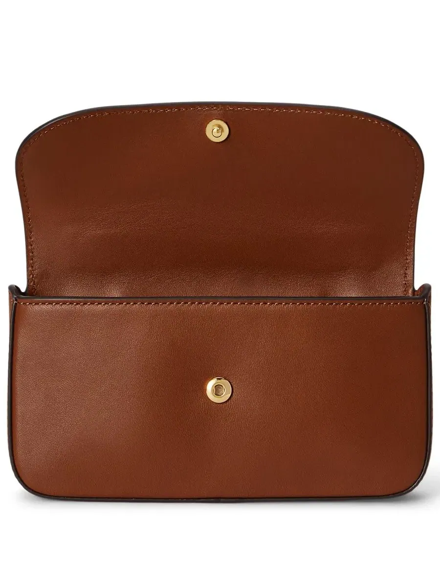 Сумка через плечо Marcy Small Smooth Leather Crossbody Handbag Lauren Ralph Lauren — изображение 8 из 8, бежевый