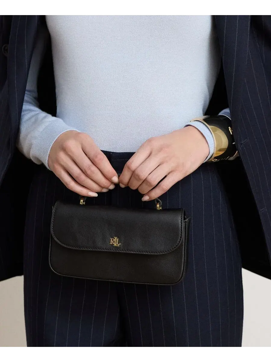 Сумка через плечо из гладкой кожи Marcy Small Smooth Leather Crossbody Handbag Lauren Ralph Lauren — изображение 2 из 7