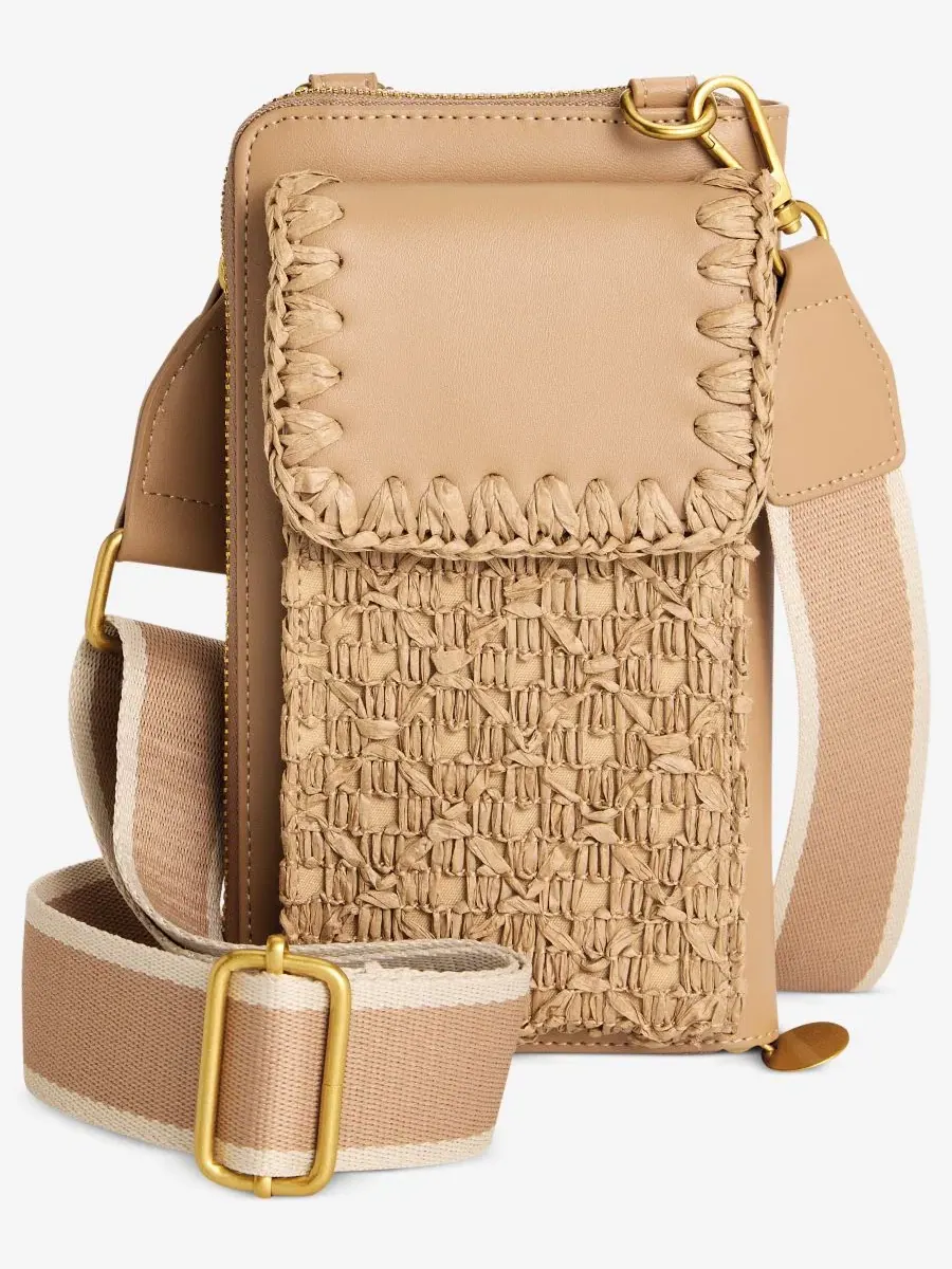 Мини-сумка через плечо из соломки с цепочкой Style & Co — изображение 1 из 7, прозрачный