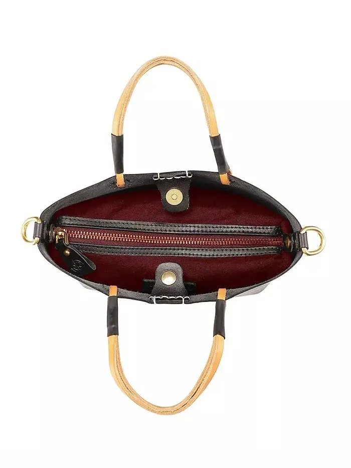 Женская сумка-тоут Outwest Mini из натуральной кожи OLD TREND — изображение 3 из 13, черный