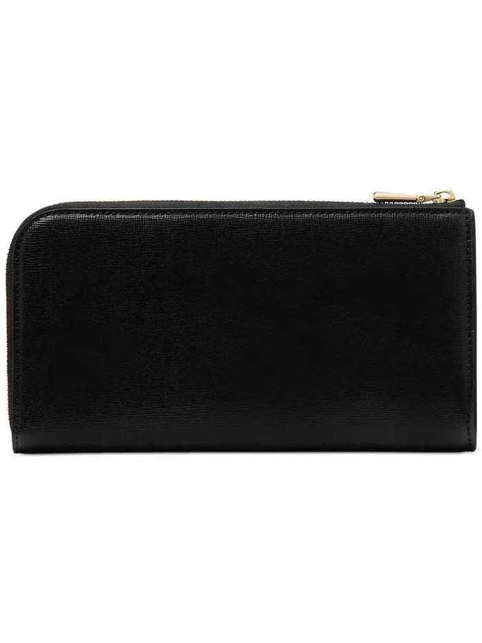 Девен Кожаный кошелек на молнии Saffiano Continental kate spade new york — изображение 3 из 5, черный