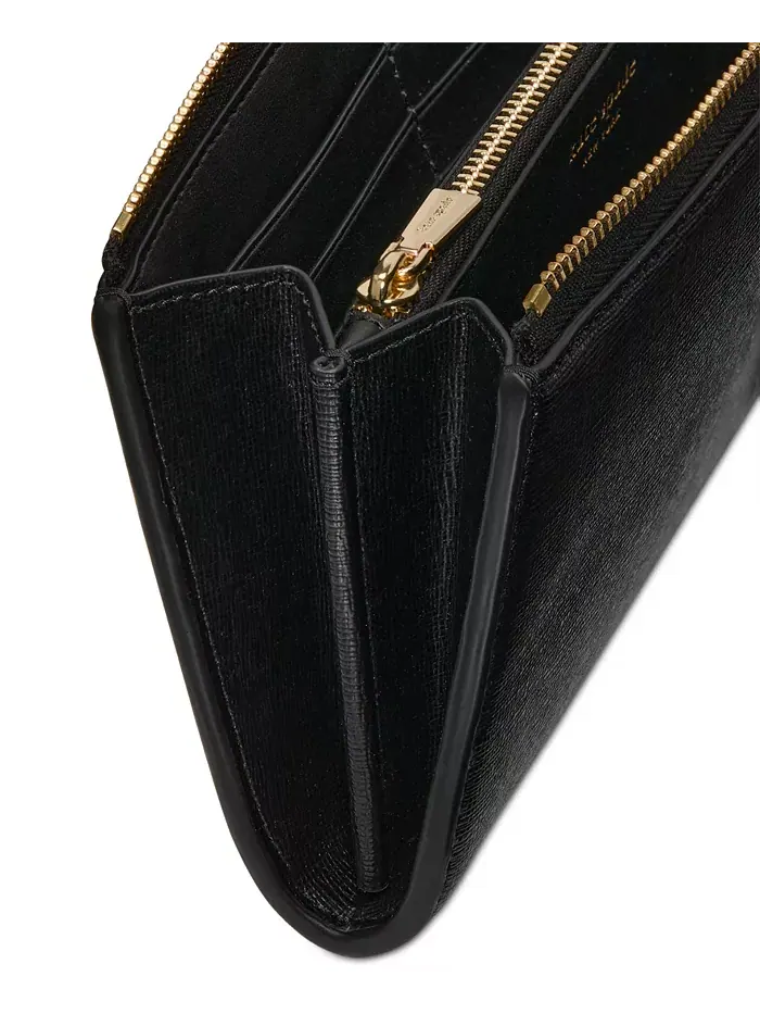 Девен Кожаный кошелек на молнии Saffiano Continental kate spade new york — изображение 4 из 5, черный