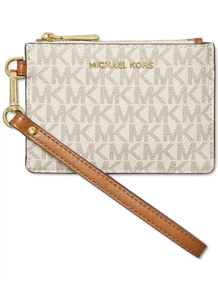 Маленький кошелек для монет с логотипом Jet Set Michael Kors — изображение 1 из 3, золотистый