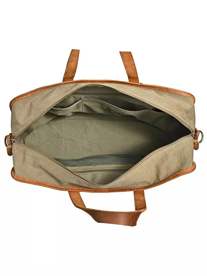 Сумка для выходного дня Valley Oak Canvas TSD BRAND — изображение 2 из 13, оливковый