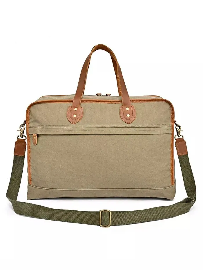 Сумка для выходного дня Valley Oak Canvas TSD BRAND — изображение 6 из 13, оливковый