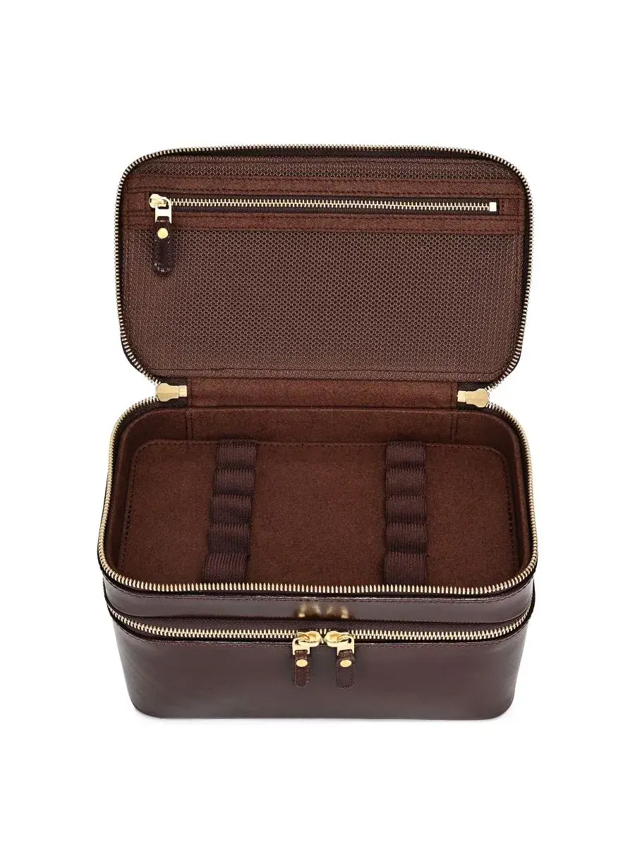 Небольшая кожаная дорожная сумка-сундук Ixia Small Trunk Handbag OLD TREND — изображение 3 из 13, коричневый