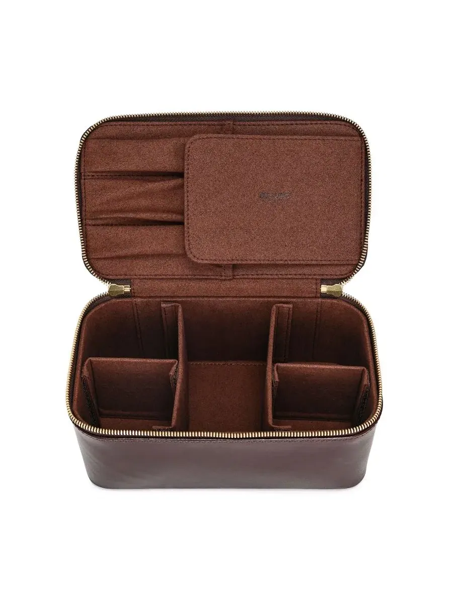 Небольшая кожаная дорожная сумка-сундук Ixia Small Trunk Handbag OLD TREND — изображение 7 из 13, коричневый