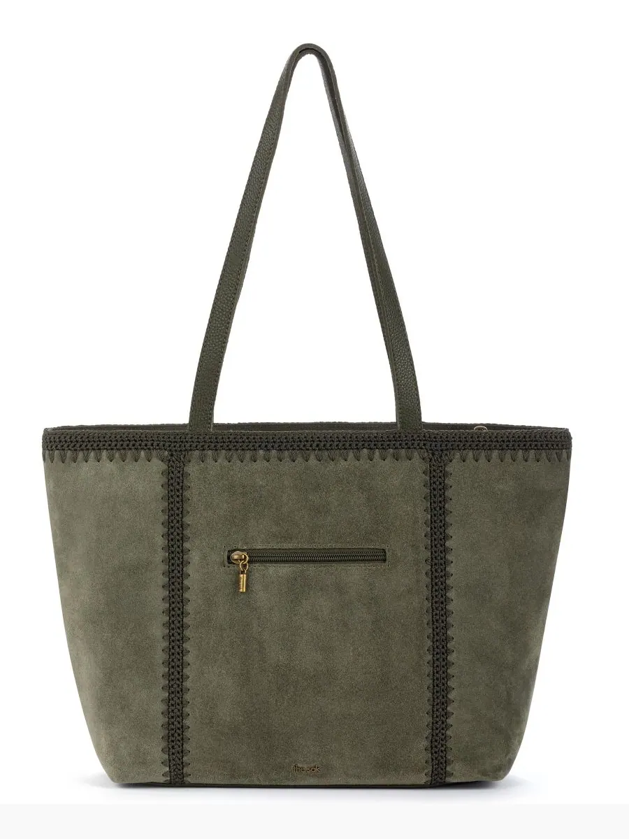 Сумка-шоппер Melrose на молнии The Sak, Moss Suede — изображение 2 из 4