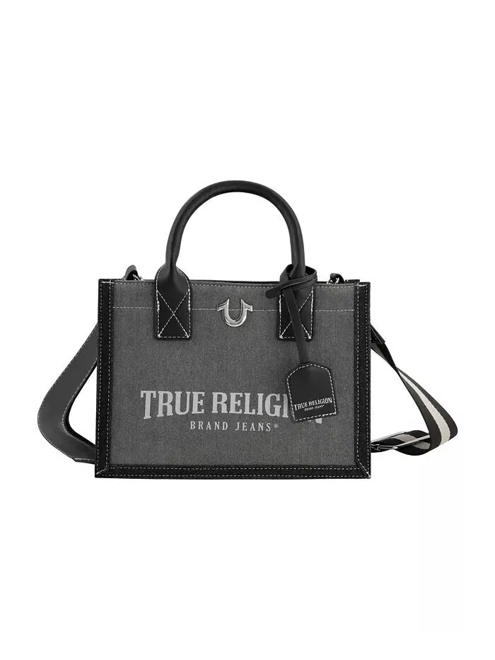 Джинсовая сумка-тоут Modern Edge True Religion — изображение 1 из 6, серый
