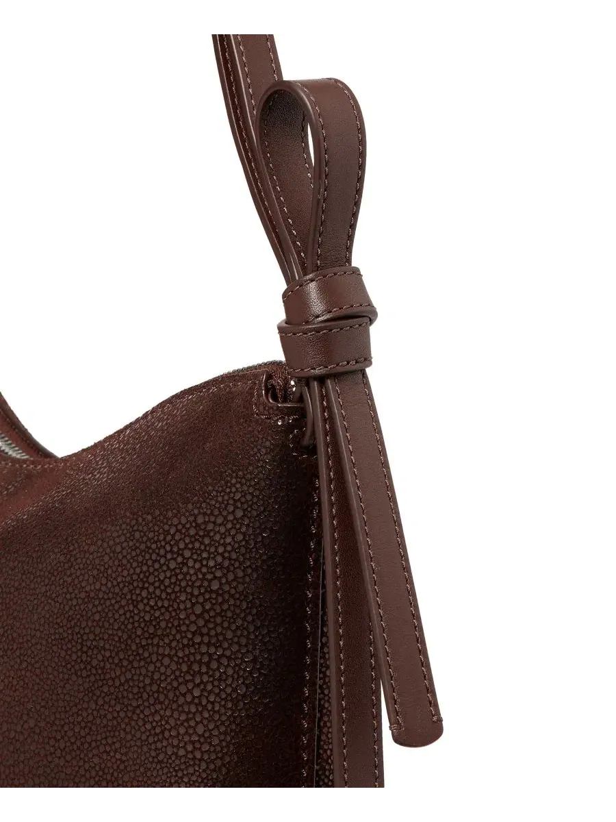 Сумка через плечо из кожи с петлей, модель Loop Dot kate spade new york — изображение 4 из 6, шоколадный