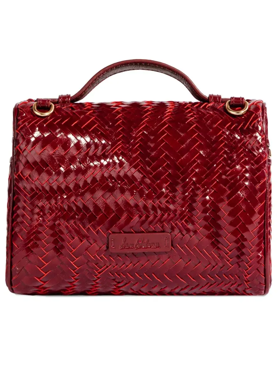 Сумка-кроссбоди Charli Woven Top Handle Crossbody Sam Edelman — изображение 2 из 6, красный